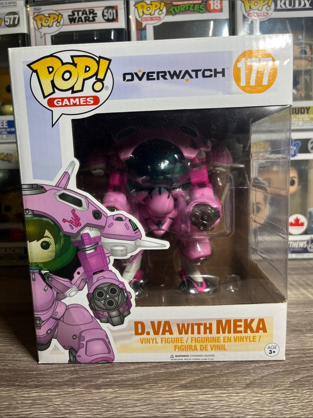 Funko Overwatch D.Va with MEKA Pop! Vinyl Figure - Pink and Black